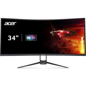 acer Nitro 34 Inch UWQHD 3440 x 1440 1000R Curved PC Gaming Monitor | AMD FreeSync Premium | Up to 180Hz Refresh | Up to 0.5ms | AdobeRGB 90%| Delta E<2 | 1 DP 1.2 & Two HDMI 2.0| EDA343CUR V3bmiippx