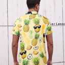 RAISEVERN Mens Hawaiian Shirt Casual Button Down Short Sleeve Tropical Beach Dress Shirt for Summer Holiday (L)