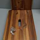 Wooden Step Stool, 9'' One Step Stool for Adults, Wooden Beside Step with 550 Lbs Load Capacity, Heavy Duty/Portable/Nonslip/Durable Construction Safe Step for Bedroom/Kitchen (Warm Acacia)