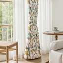 Topfinel Boho Floral 96 Inches Long Curtains for Bedroom Modern Organic Room Darkening Thermal Insulated Soundproof Window Treatments Drapes for Living Room Dining Room Sage Green 2 Panels 8Ft, 52"W x 96"L