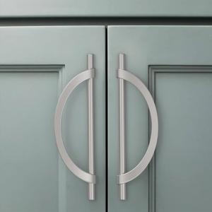 Amerdeco 10 Pack Brushed Satin Nickel Cabinet Pulls 7.5 Inch(192MM) Hole Centers Kitchen Cabinet Handles Hardware Kitchen Handles for Cabinets Cupboard Handles Drawer Pulls ZH0027