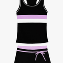 Little Girls' Summer Swimwear Two Piece Boyshort Tankini Kids Swimsuit, Size -4XL
