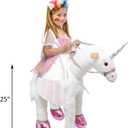 Kids Unicorn Ride On Costume T-Rex Dragon Animal Halloween Cosplay - Unicorn-M