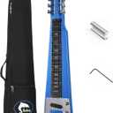 Lap Steel Guitar 6 String Slotted Head Stock Electric Slide Guitars Light Blue Colour