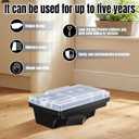 6 Pack Rat Bait Stations with Key Reusable Mouse Stations Mice Blocks Heavy Duty Boxes for Outdoor Rodents Mice Blocks, Bait Not Included (Transparent Lid,Black)