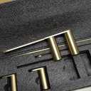 HOMEMYSTIQUE 5-Piece Bath Hardware Set with Towel Bar Towel Hook Toilet Paper Holder in Brushed Gold NBHS755G