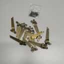Small Hinges for Wooden Box, Locking Hinges with Screws for Cabinet Chest Cupboard 4.48 x 1.22 inches