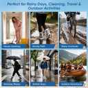 2 x Heavy-Duty Waterproof Non-Slip Shoe Covers, 10 Pairs Disposable Rain Covers with Wide Elastic Band & Anti-Slip Stickers for Men & Women, One-Size Shoe Covers for Indoor and Outdoor Use