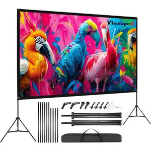 VISULAPEX JYSZJ-01 100" Portable Projector Screen with Double Stand Outdoor