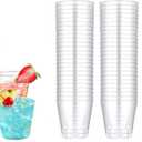 TuTuYa 50 Pack Shot Cups, 1.7oz/50ml Hard Thick Plastic Shot Glasses, Clear Reusable Shot Glasses Fit for Birthday, Wedding, Festival, Party
