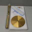 Stainless Steel Gold Paper Towel Holder Countertop for Kitchen Bathroom, Standing Paper Towel Holder with Weighted Base