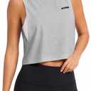 SOFIA'S CHOICE Sleeveless Crop Tank Tops for Women Summer Loose Open Side Workout Athletic Top Grey Small (Gray, XL)