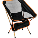 QWORK Ultralight Portable Camping Chair with Triangular Stability – Aluminum Alloy Frame, Ripstop Polyester Seat, Plastic Joints, 330 lbs Capacity – for Fishing, Camping, Hiking and Backpacking Orange