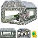 Inflatable Paint Booth 10x8.2x8.2 FT with 550W Blower, Carbon Filter Windows, Portable Spray Booth for Car Painting, Auto Body Work, Furniture Refinishing, Mobile Garage Paint Tent