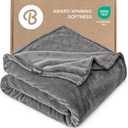 Bare Home Fleece Blanket - Full/Queen - Ultra-Soft Lightweight for Bed, Sofa, and Couch - Luxury Microplush - Cozy Warm Blanket (Full/Queen, Grey)
