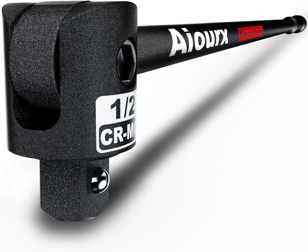 1/2" Drive 25-Inch Breaker Bar, Heavy Duty Extension Breaker Bar with 250 Swivel Head, CR-MO Steel, Defeats Rusted and Frozen Fasteners