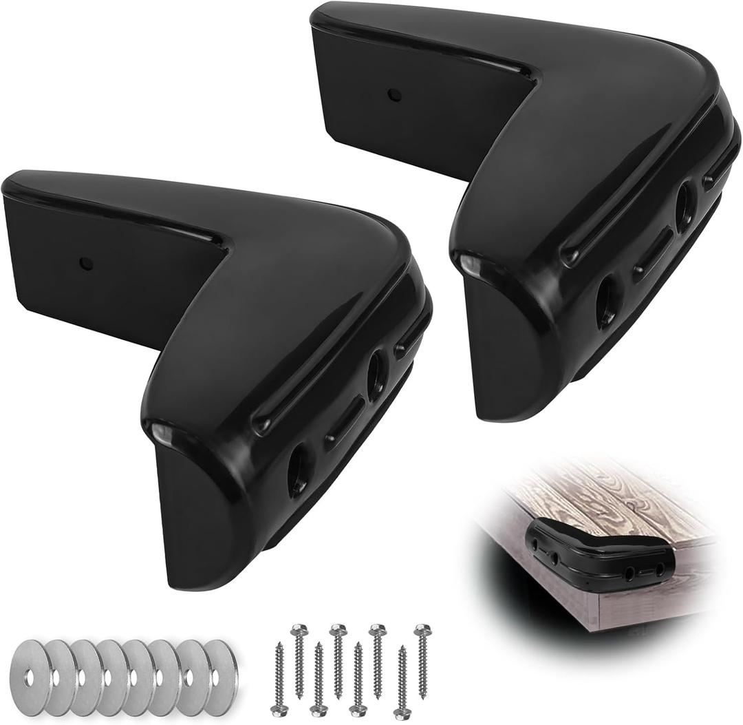 Dock Corner Bumpers Fenders Marine Corner Dock Bumpers Fender Guard for Docking, Soft UV-Resistant Marine-Grade Vinyl, Inflatable Protection, 10-Inch x 10-Inch, 2-Pack, Black