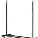 VICERII Clothing Rack, 55.51 Inch Heavy Duty Clothes Rack Rolling Garment Rack with Wheels and Bottom Shelf, 130LB Capacity Clothes Racks for Hanging Clothes, Coats, Shirts, Sweaters, Skirts, Black