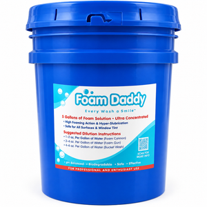 FoamDaddy Professional Strength Ready Foam Solution Makes 300-400 Gallons of Foam Party Fun High Stacking, Hypoallergenic Designed for Any Foam Machine 5 Gallons