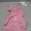 GRACE KARIN Girls Sequin Tulle Dress One Shoulder Formal Party Holiday Maxi Dress for Girl 6-14Y (6-7 Years, Pink)