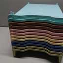 Weysat 12 Pcs Turn in Trays, Classroom Paper Tray, Morandi Tones, Narrow