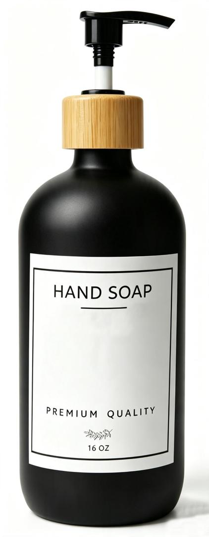Bamboo Pump soap Dispenser (2 Clear B)
