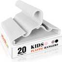 HOUSE DAY Premium Baby Hangers 20 Pack, 11 Inch Kids Plastic Hanger White, Slim Childrens Hangers for Infant, Toddler, Child Clothes, Non-Slip Sturdy and Durable Baby Clothes Hanger for Closet