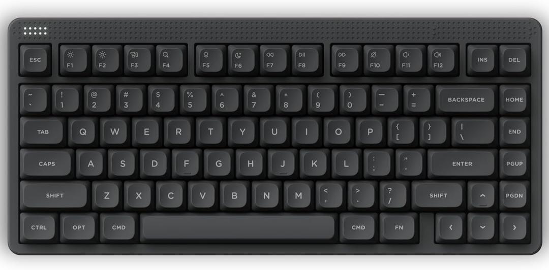 NuPhy Node75 Wireless Mechanical Keyboard, 75% Hot Swappable Custom Keyboard, 82 Keys Computer Gaming Keyboards, Supports Touch Gestures, PBT Keycaps, RGB Backlit, Bluetooth/2.4GHz/USB-C (High-Profile Brown Max Switch, Gray)