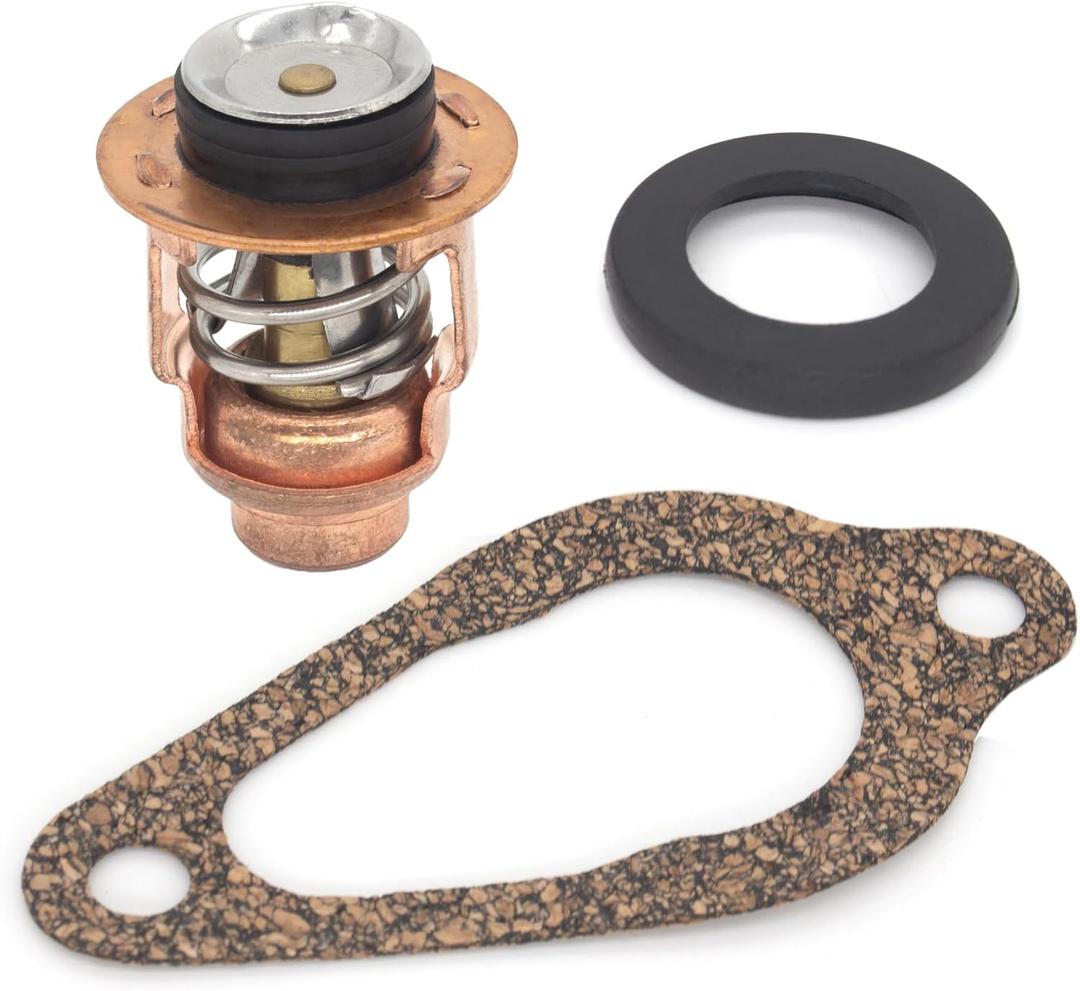 QuickMarine 8M0119207 Thermostat & Gasket Kit for Mercury Marine 8 9.9 15 20 25 35 HP Outboard Motors replaces 855676002 855676005 Sierra 18-43175 Boat Engine