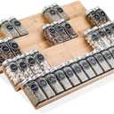 Mulush Bamboo Spice Rack Tray - Spice Drawer Organizer for Kitchen Cabinets Storage and Organization (Jars Not Included, 8 Individual Pieces, Not Expandable)