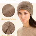 AWAYTR Women's Slouchy Beanie Chunky Knit Winter Hat Oversized Plush-Lined Warm Slouch Hat (Khaki)