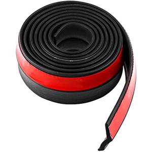 Lemonbest Universal 2.5M Car Front Bumper Lip Splitter Spoiler Rubber Skirt Protector Body Trim 8.2ft (Black Protector)