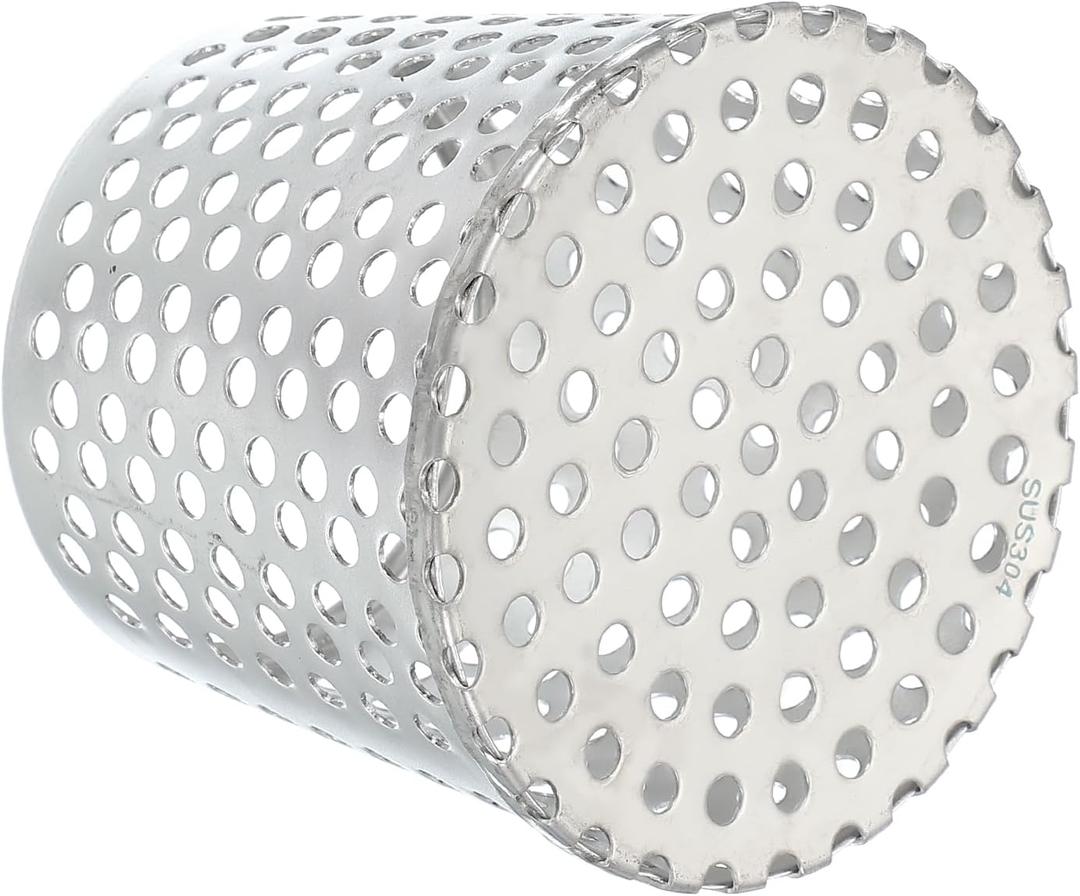PATIKIL Gutter Guard Filter 3.5"-3", PVC Termination Cap Mesh Screen Roof Vent Cover Stainless Steel Conical Exhaust Pipe Cover Downspout Guard Filter Strainer for Downspout Silver
