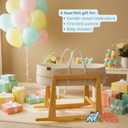 Milo & Nook Baby Moses Basket Stand Solid Pine Wood Structure, Sturdy, Safe & Light Weight, Portable Rocking Bassinet for Baby, Newborn Sleeper, Baby Bassinet Bedside Sleeper. Basket Not Included.
