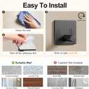Pokim Bathroom Hardware Set - SUS304 Stainless Steel Wall Mount Toilet Paper Holder,Hand Towel Ring,Robe Hooks,Rustproof,Matte Black,Easy Installation for Bathroom