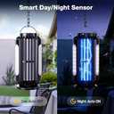 Bug Zapper, Mosquito Zapper Outdoor Indoor Solar Powered, Battery Powered Cordless Zapper with LED Light, Cordless Zapper for Patio, Camping, Outdoor, Indoor