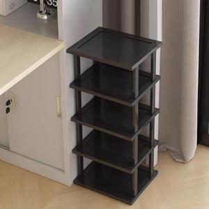 Vertical Shoe Rack - Tall Narrow Shoe Rack Organizer for Small Spaces,5 Tier Bamboo Shoen Shelf for Entryway,Closet,Corner,Doorway,Skinny Shoe Shelf Space Saving Shoe Storage,Free Stackable DIY