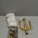 3Pcs Halloween Poseidon Costumes Include Trident Wig Beard and Crown Neptune Costume for Men Women Halloween Dress Up