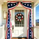 25 Ft 4th of July Decorations - Patriotic Door Decorations American Flag Bunting Banner for for Independence Day Porch Decor (1 Pack)