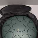 Rain Drum for Outside Garden, 8 Inches 11 Notes Steel Tongue Drum, Waterproof Meditation Rain Chime, Musical Instruments for Adult Gift with Bag, Music Book, Mallets (Green)