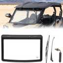 KEMIMOTO Glass Windshield with Wiper Compatible with 2023+ CFMOTO ZForce 950 Sport & Trail / ZForce 800 Trail G2, Scratch Resistant Heavy Duty 5MM Thick DOT Approved Glass Front Full Windshield