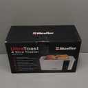 Mueller UltraToast Full Stainless Steel Toaster 4 Slice, Long Extra-Wide Slots for Bagels and Waffles, 6 Browning Levels, LED Display, Cancel/Defrost/Reheat Functions & Removable Tray, Kitchen Gadgets