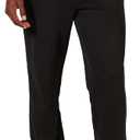 Amazon Essentials Men's Fleece Open Bottom Sweatpant (Large, Black)