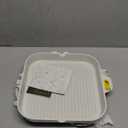 SENSARTE Nonstick Ceramic Grill Pan for Stove Tops, Square Grilling Pan with Pour Spouts, Non Toxic Durable Grill Skillet for All Stoves(Gas,Electric,Induction) PTFE,PFAS,PFOA Free, 12Inch (White)