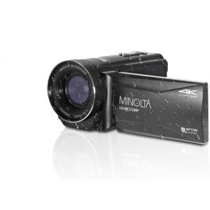 Minolta Waterproof Camcorder  4K Ultra HD Video, 56MP Photos, 18X Zoom, 3-inch LCD Screen, Time Lapse, Loop Recording, Photo Burst, Anti-Shake, Webcam Mode, HDMI/USB (Black)