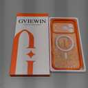 GVIEWIN for iPhone 17 Pro Max Case Compatible with MagSafe [Curly Wave Edge][Full Camera Protection] Floral Translucent Shockproof Magnetic Women Phone Case for 17 Pro Max, Primrose/Orange