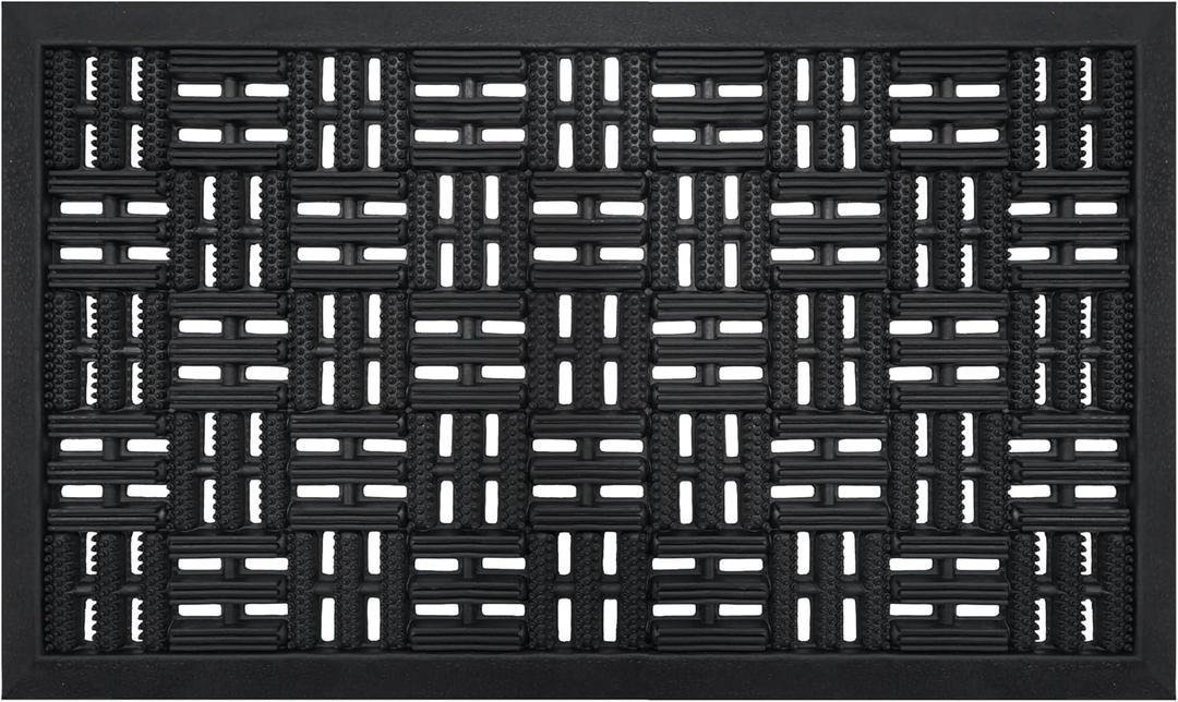 Calloway Mills Trellis Chess Rubber Doormat (32" X 39")