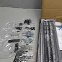 PERLESMITH Universal TV Stand, Table Top TV Stand for 32-60 inch TVs & Monitors, Height Adjustable TV Mount Stand Holds up to 88 lbs with Tempered Glass Base & Wire Management, VESA 400x400mm PSTVS04