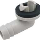 Air Jade 3/5 Inch(15mm) Air Conditioner Drain Hose Connector Elbow Fitting with Rubber Ring, Universal Fit Mini-Split AC Unit and Window Air Conditioning Unit