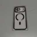 Misea Magnetic for iPhone 17 Pro Max Case Compatible with MagSafe [Never Yellowing] [Military Grade Drop Protection] Full Camera Lens Protector Plating Soft Clear Phone Case for Women, Black